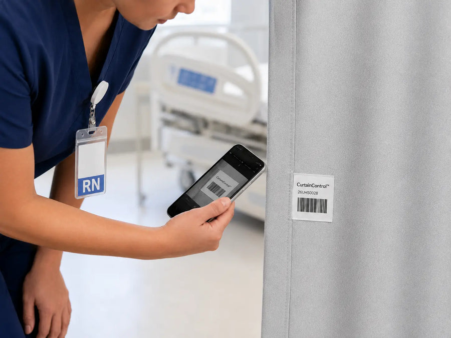 Scanning a curtain tag